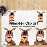 Reindeer Head clip art