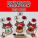 Reindeer Letter and Number Task Cards