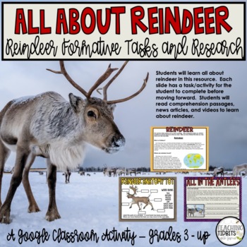 Preview of Reindeer Nonfiction Activities for Google Classroom