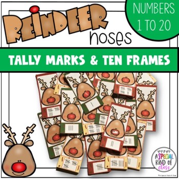 Preview of Reindeer Noses Number Sense, Tally Marks and Ten Frames