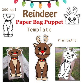 Christmas Gift Bag Reindeer - Candy Corner