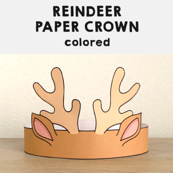 Reindeer toilet paper roll craft Printable Christmas Winter Coloring  Activity