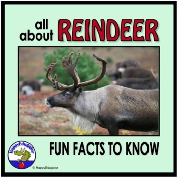 Preview of Reindeer PowerPoint - Fun Facts with Easel Assessment