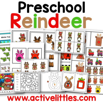 Preview of Reindeer Preschool Printable Activities