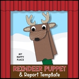 Reindeer Puppet and Report Template - Free!