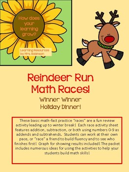 Preview of Reindeer Run Math Races!