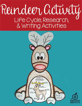 Preview of Reindeer Craft: Science,Language Arts,Editable Writing Prompts