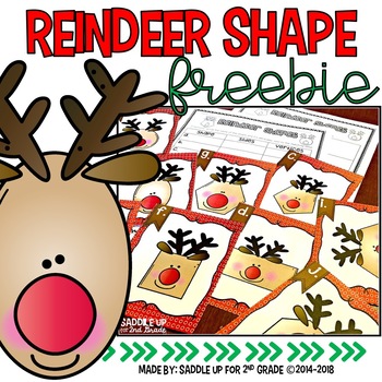 Reindeer Shapes: A 2D Shape Center by Saddle Up For 2nd Grade | TPT