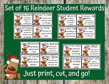 Reindeer Student Reward Coupons by Teacher Life Coach | TPT