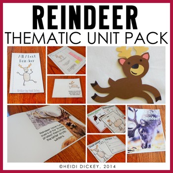 Preview of Reindeer Thematic Unit & Craft