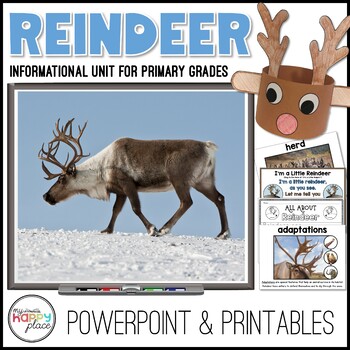 Preview of Reindeer Unit – All About Reindeer Slideshow– Reindeer Craft & Activities