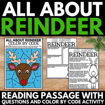 Preview of Reindeer Unit - Christmas Reading Comprehension - Activities - Questions