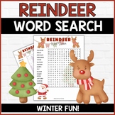 Reindeer Word Search with Answers, Holiday Word Find, Earl