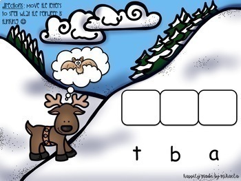 Preview of Reindeer Word Work- Google Slides & Google Classroom DISTANCE LEARNING