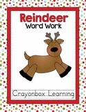Reindeer Word Work - Learning Center - Christmas