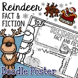 Reindeer Writing Activity Doodle Poster