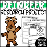 Reindeer Writing Activity | Winter and Holiday Research Project