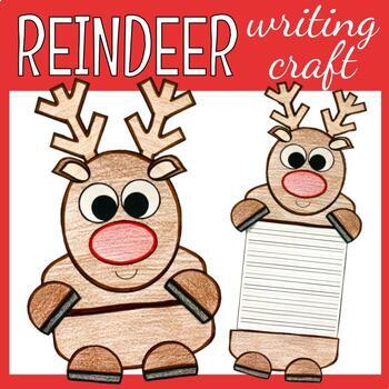 Reindeer Writing Craft | Christmas Craftivity by Sincerely Ms Davis