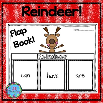 Preview of Reindeer Writing Flap Books! Christmas ESL Winter Activities K-3
