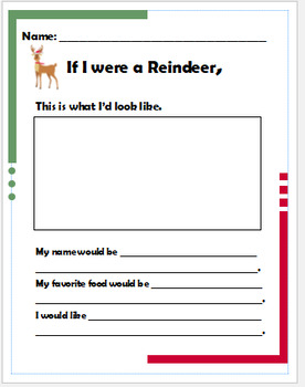 Preview of Reindeer Writing Prompt