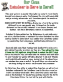 Reindeer in Here letter to parents