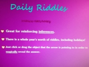 Preview of Reinforce Inference Skills Through Daily Riddles