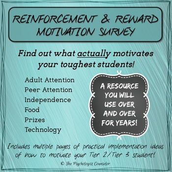 Preview of Motivation Survey - find out what ACTUALLY motivates your toughest students!