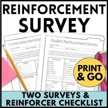 Preview of Reinforcement Survey: Preference Assessment for Pre-K, Kindergarten, First Grade