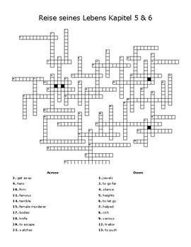 Preview of Reise seines Lebens Kapitel 5 & 6 Crossword Puzzle