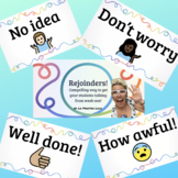 Rejoinders!- ENGLISH- Get your students talking, week 1!