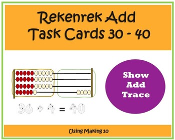 Preview of Rekenrek Addition 30 to 40 making 10