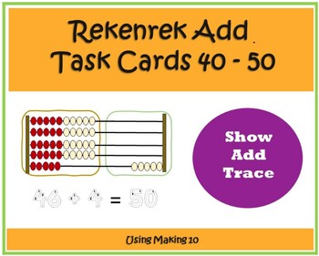 Preview of Rekenrek Addition 40 to 50 making 10