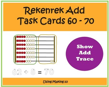 Preview of Rekenrek Addition 60 to 70 making 10