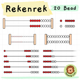 Rekenrek Clip Art | 20 Counting Beads | Dimensions of Real
