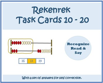 Preview of Rekenrek Identify the number 10 - 20