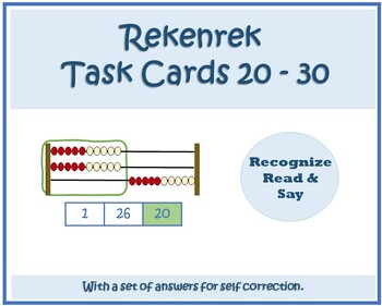 Preview of Rekenrek Identify the number 20 - 30