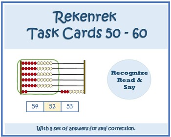 Preview of Rekenrek Identify the number 50 - 60