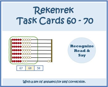 Preview of Rekenrek Identify the number 60 - 70