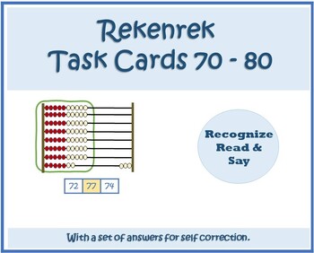 Preview of Rekenrek Identify the number 70 - 80