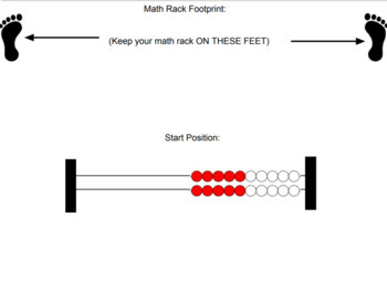 Preview of Rekenrek / Math Rack "Footprint" * Place mat * Work Mat