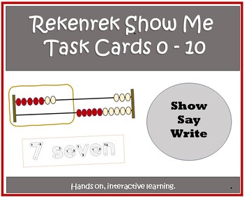 Preview of Rekenrek Show, Say, Write Numerals 1 to 10