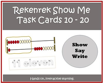 Preview of Rekenrek Show, Say, Write Numerals 10 to 20