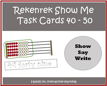 Preview of Rekenrek Show, Say, Write Numerals 40 to 50