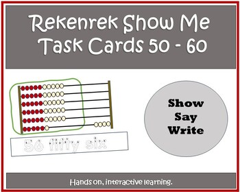 Preview of Rekenrek Show, Say, Write Numerals 50 to 60