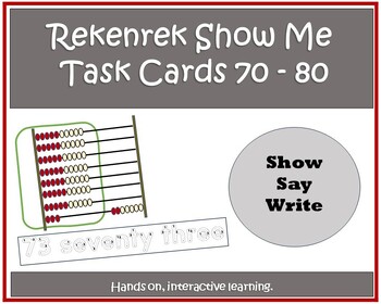 Preview of Rekenrek Show, Say, Write Numerals 70 to 80