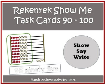 Preview of Rekenrek Show, Say, Write Numerals 90 to 100