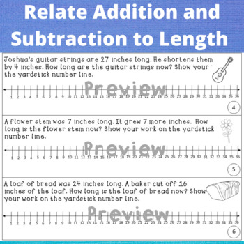 Preview of Relate Addition and Subtraction to Length