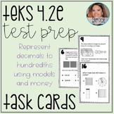 Relate Decimals TEKS 4.2E Task Cards