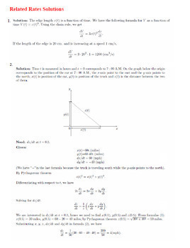 related rate calculus problems