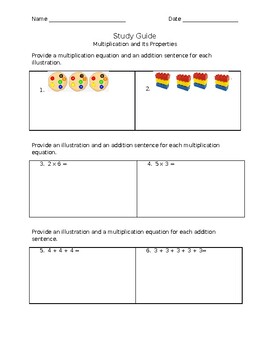 Preview of Relating Addition Multiplication with Pictures, Arrays for Commutative Property